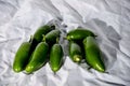 A lot of green hat jalapeno peppers